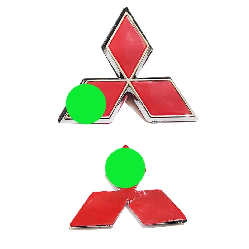 KaberTrade 3D Car Tag Sticker Decal Basic Replacement for Car Badge (Tag Compatible with Mitsu? /? Peachy, Crystal from Mo98 to 2000 with Some Other Models, 6.5cm Rib Size, Code:4626) - KaberTrade Vehicle emblem