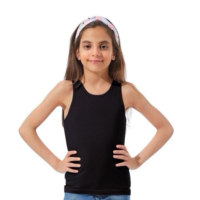 Girls Tank Top Cotton - BLAK Shirt