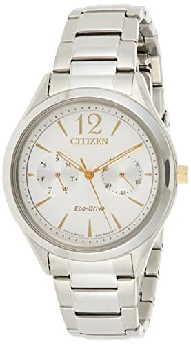 Citizen Eco-drive white dial stainless steel ladies watch fd4024-87a