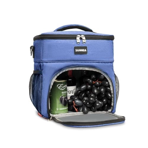Insulated Lunch Bag 13L, Thermal Cooler Tote with Water-Resistant Design and Leak-Resistant Lining for Work, School, Picnic and Travel, BB-527, (Navy Blue)