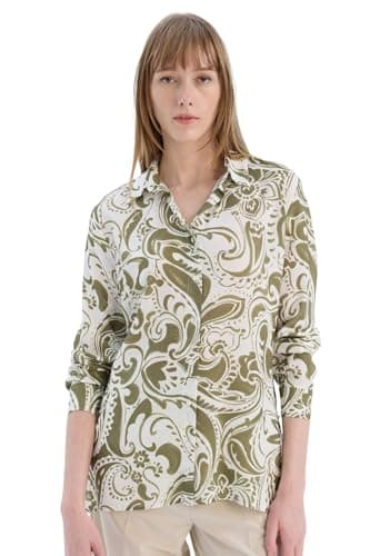 DeFacto Womens Casual Oversize Fit Shirt Neck Long Sleeve Woven Top Long Sleeve Tunic Sweatshirt (pack of 1)
