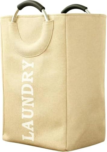 Circle M Large Laundry Basket 44L Collapsible Oxford Fabric Brown Laundry hamper
