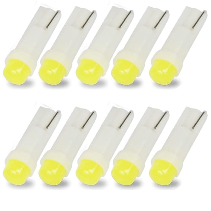 KaberMisr 2020 Safaya T5 LED Chips Long Lasting with T5 Base Modern Lighting Technology in Your Pocket! LED Bulbs for Stylish and Powerful Lighting (White - 10 Pieces)