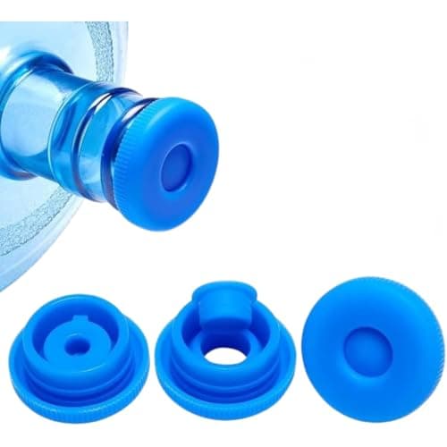 2 Pieces Reusable Gallon Water Jug Cap 55 Mm Bottles Silicone Non Spill Lid Anti Splash Seal Replacement Cover Secure Drinking Dispenser Accessory Home Office Outdoor Use