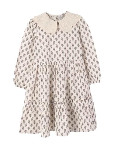 LC WAIKIKI Girl Peter Pan Collar Long Sleeve Floral Pattern Baby Girls' Dress