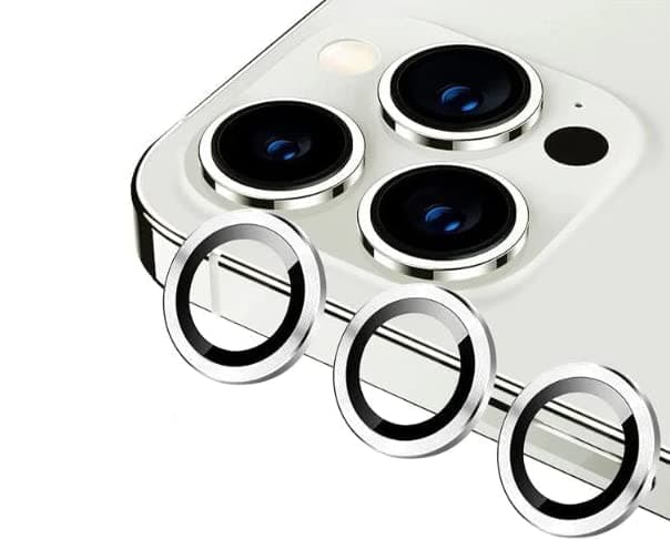 Camera Lens Protector for Apple Iphone 12 Pro Max/ 13/13 Mini - Silver Camera lenses