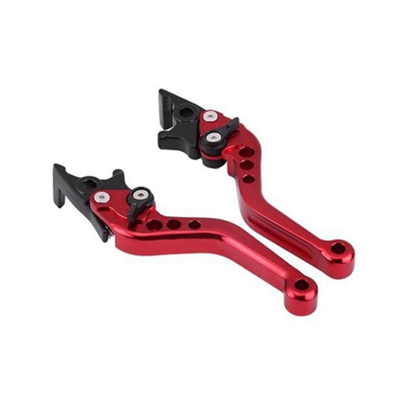 KaberTrade KaberTrade Brake and Clutch Handle Set for Motorcycles, Motorcycles, Scooters, Adjustable Arms (2 Piece Set, Red, Code:10000) Handlebar grip