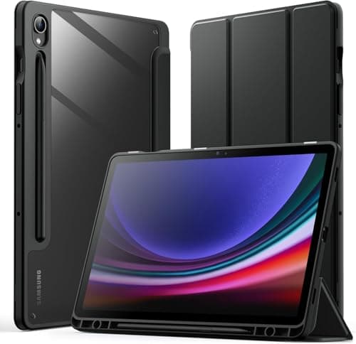 Case for Galaxy Tab S9 FE 5G 10.9" / Tab S9 11" 2023 / Tab S10 2024, Slim Stand Hard Back Shell Protective Smart Cover Case for Galaxy Tab S9 FE/S9 Tablet (SM-X510/X710) -Graphite (Black) Portable electronic device cover