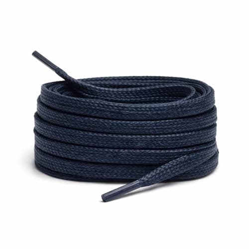2 Pairs Flat Waxed Cotton Shoelaces for Boots, Sneakers, Men and Women - Boots, Dress - Multiple Lengths and Colors Available