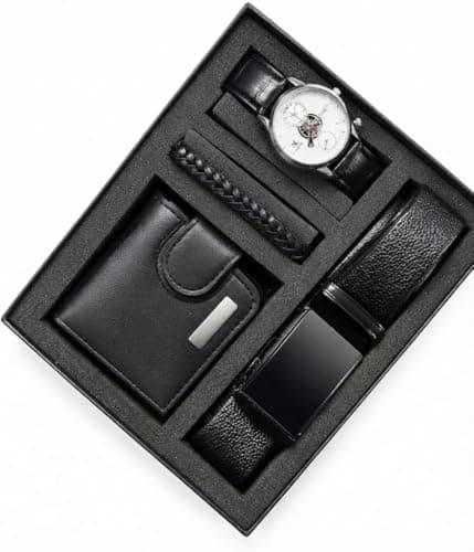 Gift Box for Men – Watch with Wallet, Strap, Bracelet | Gift Set for Occasions and Everyday Use
