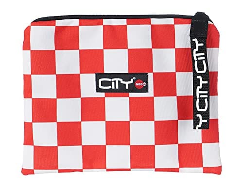 CITY Checkers Red Safe Pocket for Girls and Boys 24x18CM Handbag