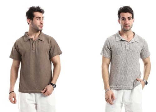 Red Circle Mens Bundle of 2 Ivory Dune Relaxed T-Shirt Bundle of 2 Ivory Dune Relaxed T-Shirt