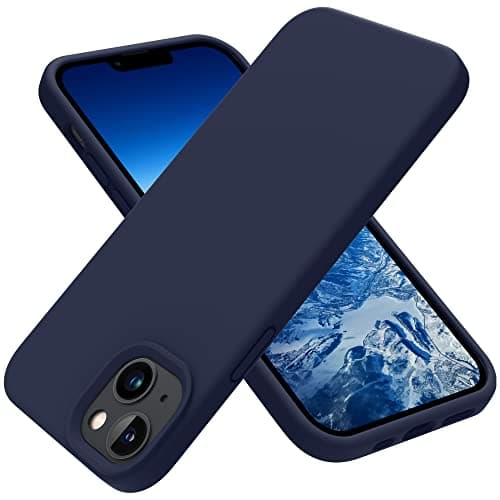 OTOFLY Designed for iPhone 14 Case, Silicone Shockproof Slim Thin Phone Case for iPhone 14 6.1 inch (Midnight Blue) Cellular phone case