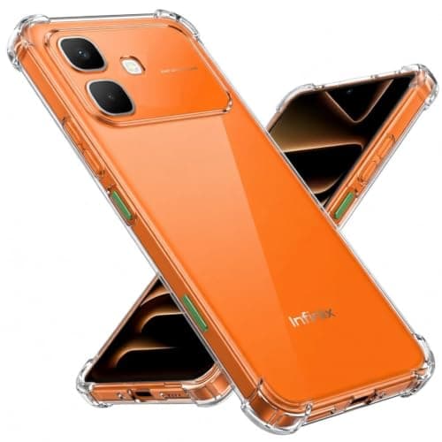Cover for (Compatible with infinix Smart 20), [Integrated Air Cushion] TPU Protective Case Shockproof Ultra Slim Anti-Yellowing Transparent Cellular phone case