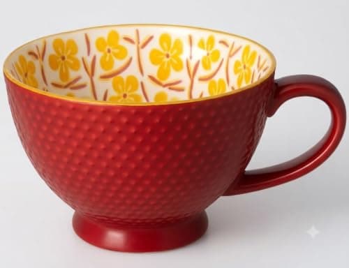 Danny Home DHMUG-09B Colorful Serving Bowl Vibrant Multipurpose Salad Cereal and Serving Bowl Stackable Kitchenware for Contemporary Kitchens