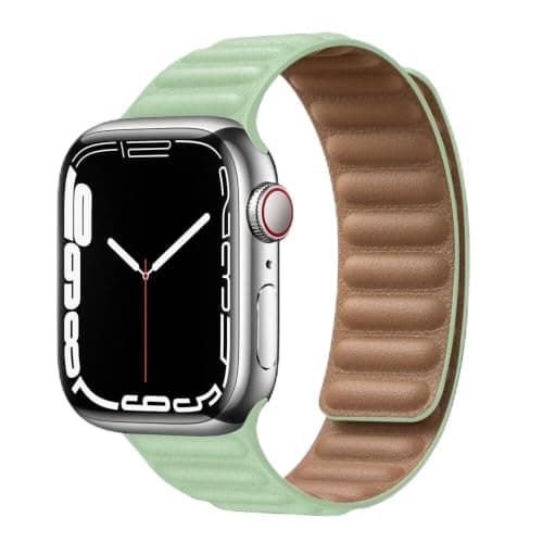 Strap Leather (Compatible with 42mm/41/40/38) Magnetic Leather Loop Apple Watch Band Genuine Leather Watch Strap Replacement Apple Watch Ultra Series 8/7/6/5/4/SE/3/2/1