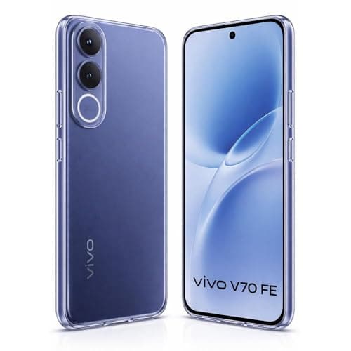 Crystal Clear Case for Vivo V70 FE 5G | Yellowing Resistance | Transparent TPU Silicone | Raised Camera Lips | Slim Transparent Cover Cellular phone case