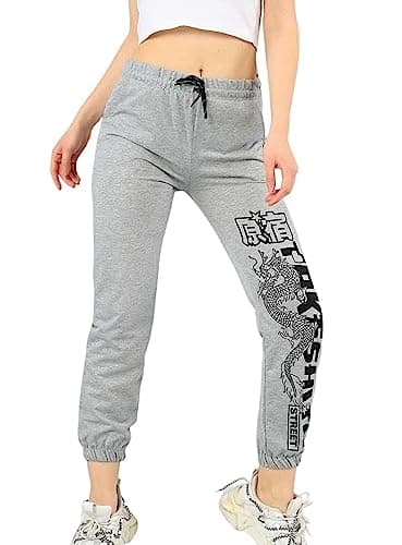 MEZA Women's Milton Jogger Sweatpants, Graphic Print, No Pockets Pants