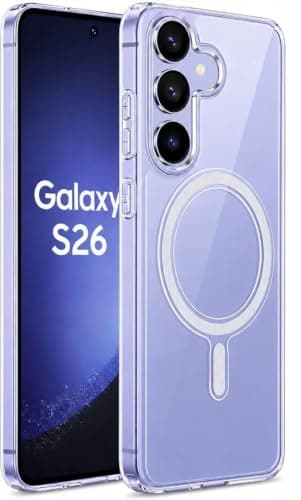 Clear Magnetic Case for Samsung Galaxy S26 – Slim Transparent Phone Cover with Magnetic Ring, Camera & Edge Protection Cellular phone case