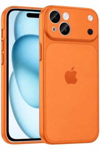 Converter Case(Compatible with iphone 15 Plus | Premium Mag-Safe) Protective Cover Sleek Design (Compatible with iPhone 17 Pro / 17 Pro Max Series) Built-in Camera Protection (Orange)