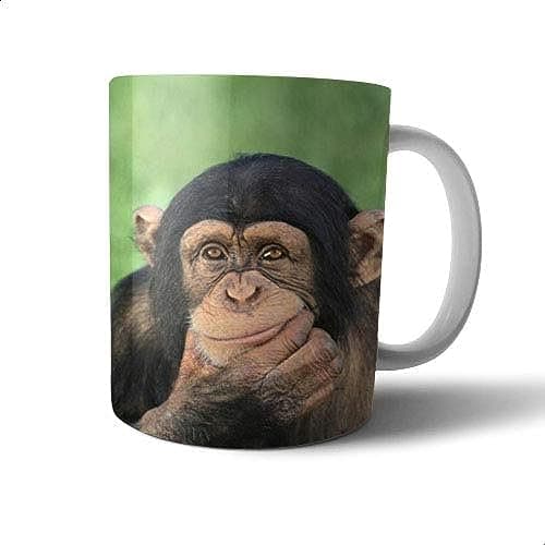 Ceramic Monkey Print Mug - Multi Color Drinking cup