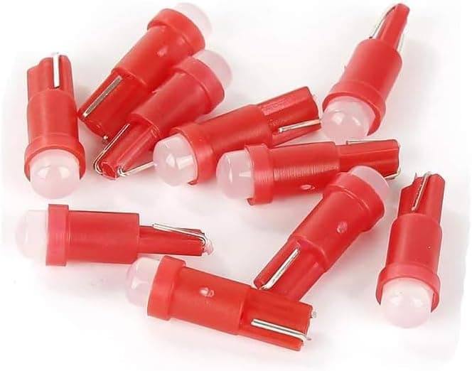 SAVAYA LED Car Gauge Light Kit for Car Dashboard Light Dashboard Indicators Multi Use (Red - 10 Pieces) - SACAR Vehicle light bulb