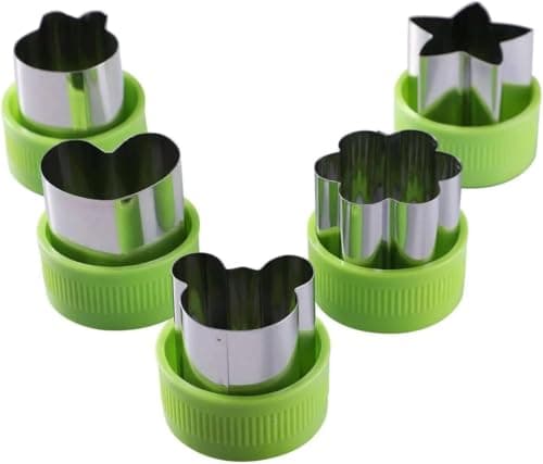 12-Piece Stainless Steel Cutter Set with Comfort Plastic Handles for Dough Biscuit Vegetable Fruit Shape Cutting and Meal Presentation Tools
