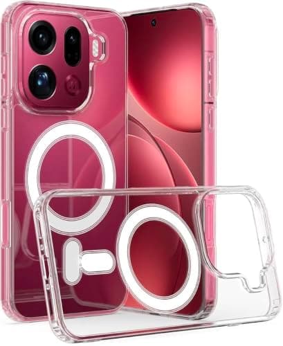 JALWO back cover for Oppo Find X9 Pro Case Clear [Strong Magnet] Magnetic Slim Thin Bumper Phone Cover, Lightweight, and Durable Clear for Enhanced Protection and Style