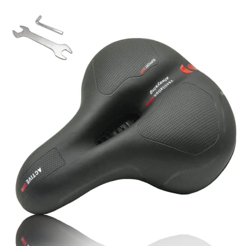 Lilacia Collection/Thickened Sponge Memory Foam Bike Saddle with tools Soft Bicycle Seat Double Spring Shock Ball Wide Bike Seat For Outdoor Men Women Comfortable Cycling Seat Bike Accessories