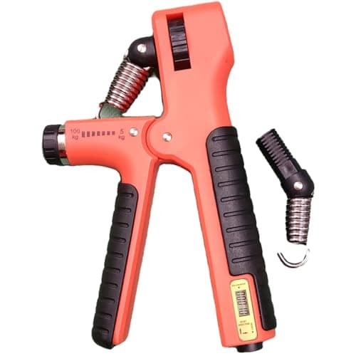 Adjustable Hand Grip Strengthener (5-100KG) with Digital Counter - Forearm and Wrist Trainer, Ergonomic Anti-Slip Grip for Finger Exercise, Muscle Building, Grip Strengthening (Multicolor)