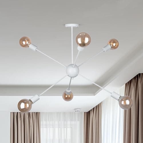 نجفة شمس 6 لمبة ابيض Light fixture