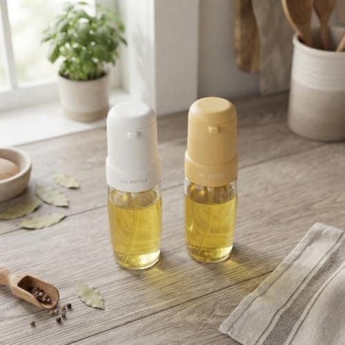200ml Glass Oil Sprayer Bottle Modern Kitchen Oil Dispenser with Lid