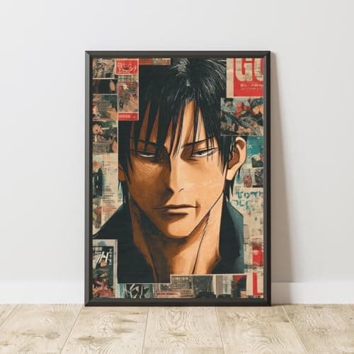 NAIA - Wooden Poster - Vintage Anime - Toji - 30 x 40 cm Wall art