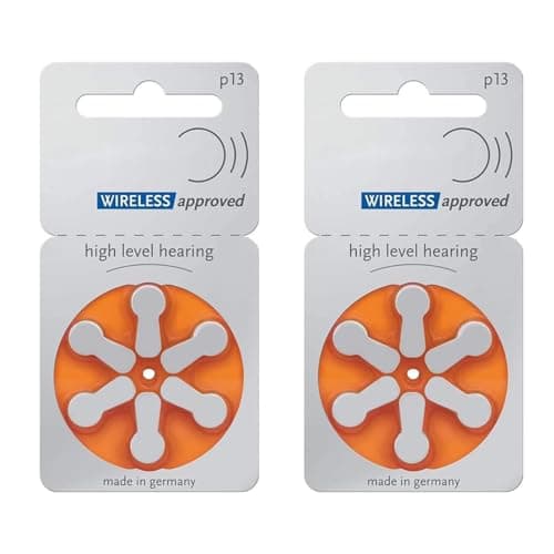 Size P13 / 13 / PR48 / ZL2 Zinc-Air Hearing Aid Battery 1.45V (12 Pcs Pack)