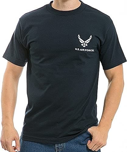 Rapiddominance Air Force Wing Classic Military Tee, Navy, Large