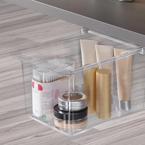 10x15cm Multi-Use Organizer for Kitchen and Bathroom Adhesive Storage Box