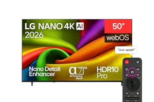 LG 50NU85CB6LA 50 Inch Nano 4K UHD AI 4K Smart TV AI Magic remote WebOS26 [2026]