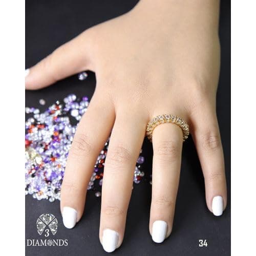 3 Diamonds 3370159539283 Wedding Ring For Women Gold Plated