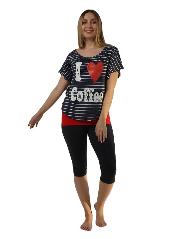 ZECOTEX Women A Distinctive Half Sleeve Pajamas And Bermuda Pants