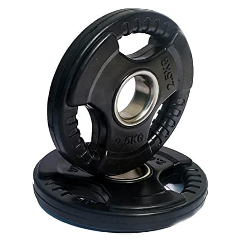 Liveup Ls2122 Rubber Coated Weight Plate With Handle Cut Hol 2.50 Kg, 30 Mm