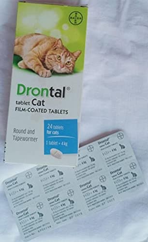 Bayer Drontal - Round and Tapewormer 6 Tablets for Cats , 2725599273915 Pet supplies