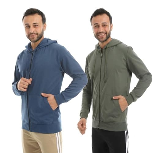 Red Circle Mens Bundle of 2 Sweatshirt Hoodie + Zipper Bundle of 2 Sweatshirt Hoodie + Zipper