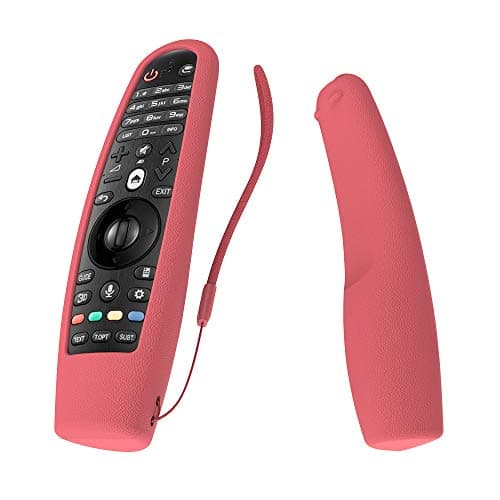 SIKAI CASE Silicone LG Magic Remote Cover Compatible with LG Magic AN-MR600/MR650/MR19BA/MR20GA LG TV Remote Cover Protective Skin Holder Washable Dirt-Proof Anti-Lost with Remote Loop(Red) Remote control