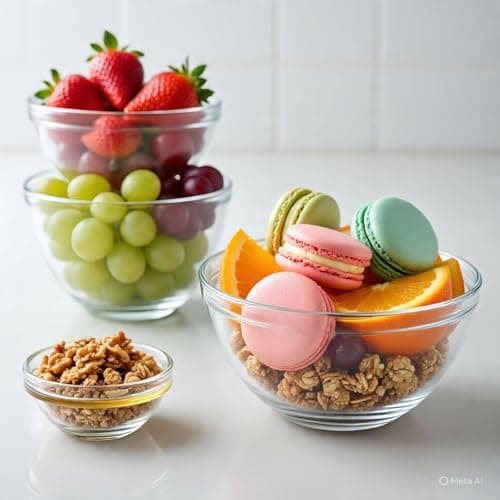 Generic Acrylic Refrigerator Container Set, 4-in-1, Shatter-Resistant, Multipurpose as Fruit Bowl, .em Food storage container