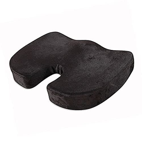 Seat Cushion for Office Chair-Memory Foam Coccyx Tailbone Sciatica Lower Back Pain Relief-Posture Corrector for Sitting Longer-Vehicles, Wheelchair, Gaming, Computer and Desk Chair, Black, 45x34x7cm Body positioner