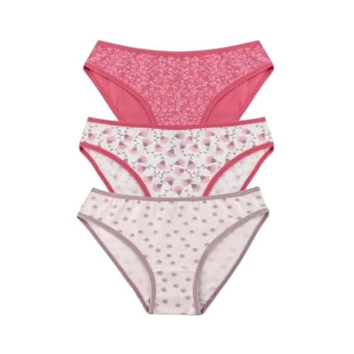 Milk Bar Womens Pack Of 3 Soft Cotton Colorful Bikini Panties Underwear - 4Xl Multicolor Underpants