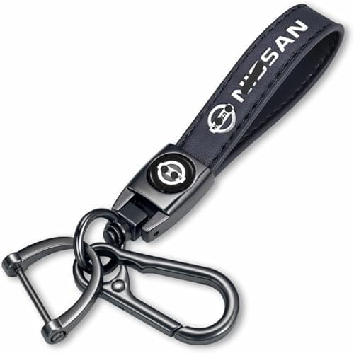 KaberTrade KaberTrade Leather Car Keychain Keychain Metal Rings for Car Keys Motorcycles Family Keys - Compatible with NISSA??N - KaberTrade