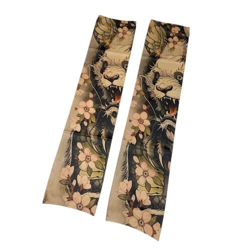 أكمام الذراع بنقشة التنين والزهور، تصميم ياباني ، من lokyboy Arm sleeve