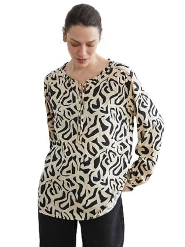 LC WAIKIKI Woman Tie-Neck Patterned Blouse Shirt