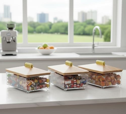Elegant Clear Acrylic Sella Serving Box with Luxury Wooden Lid and Attractive Gold Handle for Dates Nuts Ramadan Hospitality Elegant and Modern Home Storage box